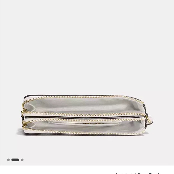 Brand new Price is firm Coach Double Corner Zip Wristlet In Signature Canvas - Picture 3 of 3